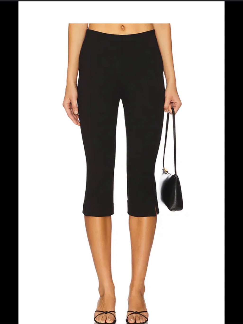 Y2k Low Rise Black Capri Pant
